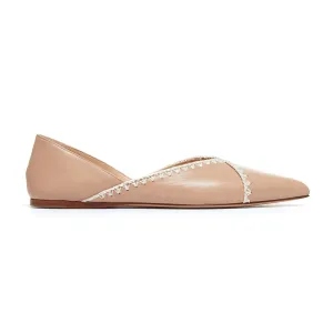 Avner Blanket Stitched Leather Ballet Flats