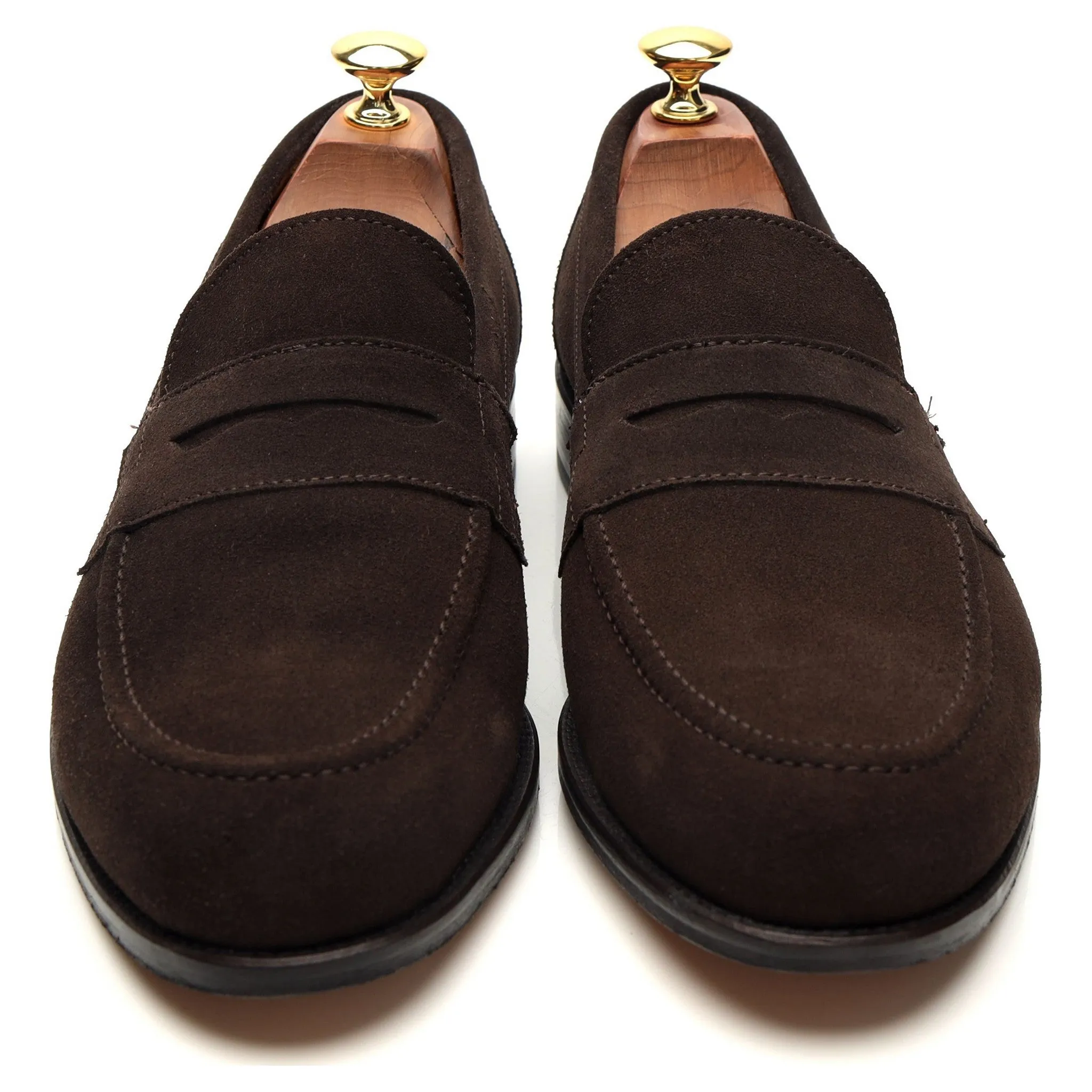 'Avon' Dark Brown Suede Loafers UK 9