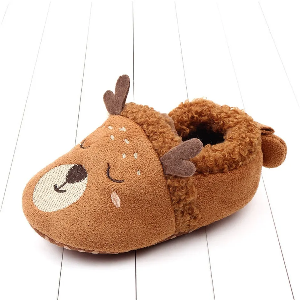 Baby Cartoon Anti-slip Prewalker/Crib Shoes