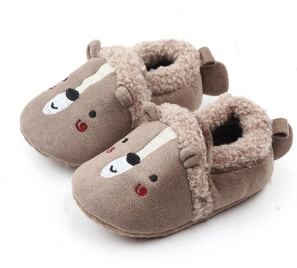 Baby Cartoon Anti-slip Prewalker/Crib Shoes