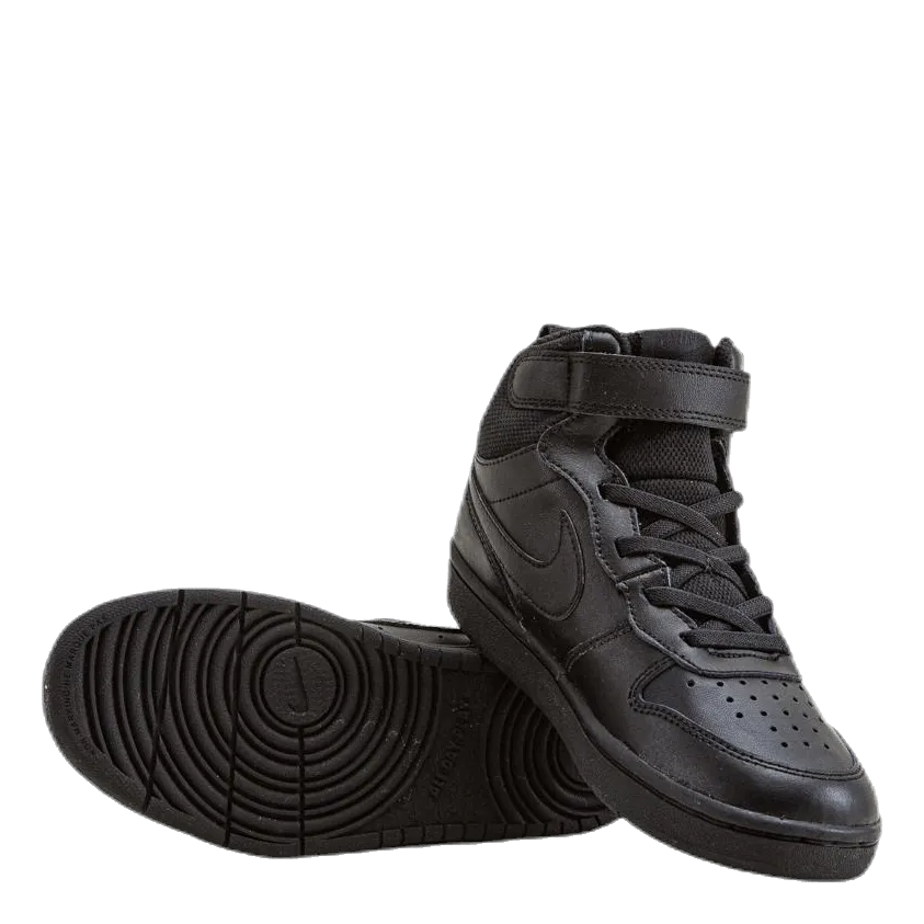 Court Borough Mid 2 Little Kids' Shoes BLACK/BLACK-BLACK