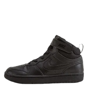 Court Borough Mid 2 Little Kids' Shoes BLACK/BLACK-BLACK