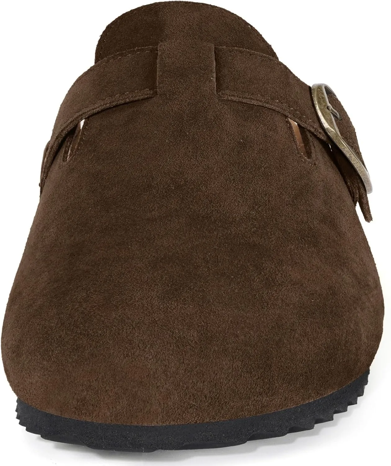 Intini Womens Suede Clogs Mens Leather Mules Cork Footbed Sandals with Arch Support