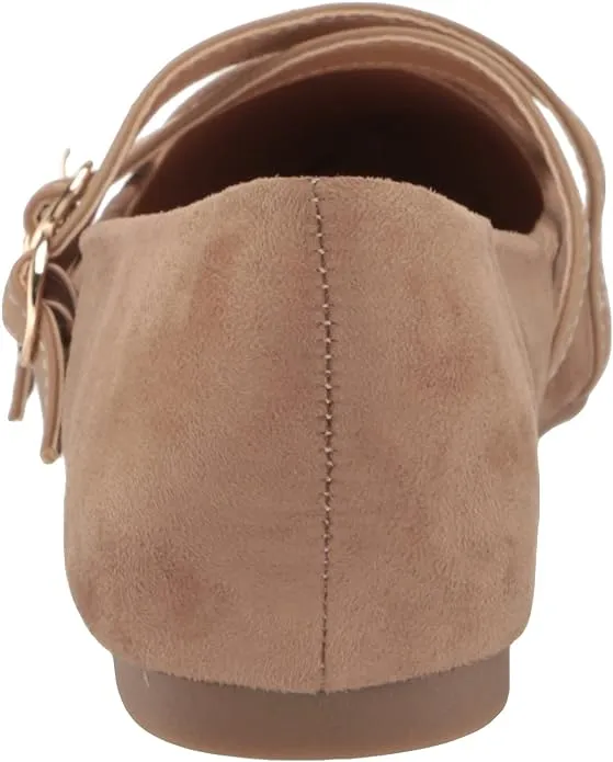 Journee Collection Women's Patricia Slip On Pointed Toe Ballet Flats  Color Taupe Size 8.5M