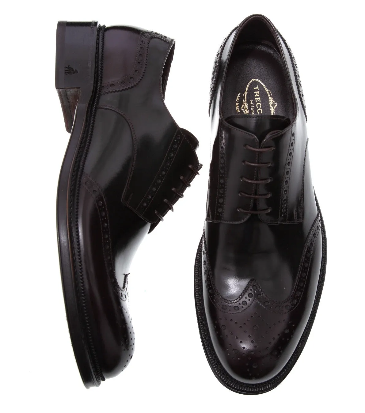 Martino Brown and Green Derby Shoes