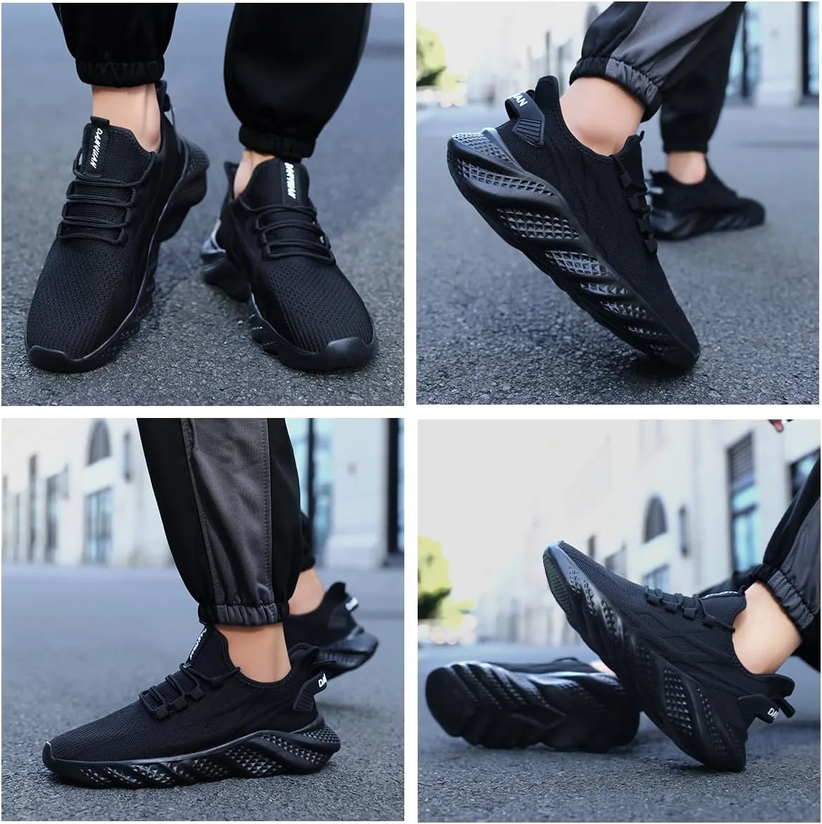 Men's Walking Running Shoes Sneakers Athletic Non Slip On Sports Tennis Fitness Shoes Casual Workout Lightweight Breathable Trainers Gym Fashion Mesh Soft Comfortable Shoe