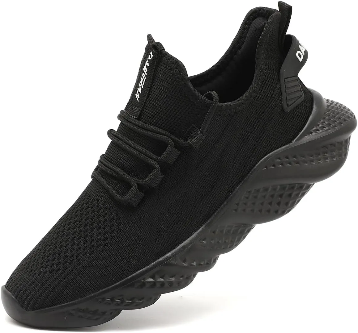 Men's Walking Running Shoes Sneakers Athletic Non Slip On Sports Tennis Fitness Shoes Casual Workout Lightweight Breathable Trainers Gym Fashion Mesh Soft Comfortable Shoe