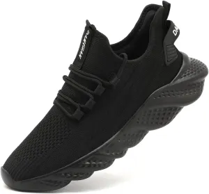 Men's Walking Running Shoes Sneakers Athletic Non Slip On Sports Tennis Fitness Shoes Casual Workout Lightweight Breathable Trainers Gym Fashion Mesh Soft Comfortable Shoe