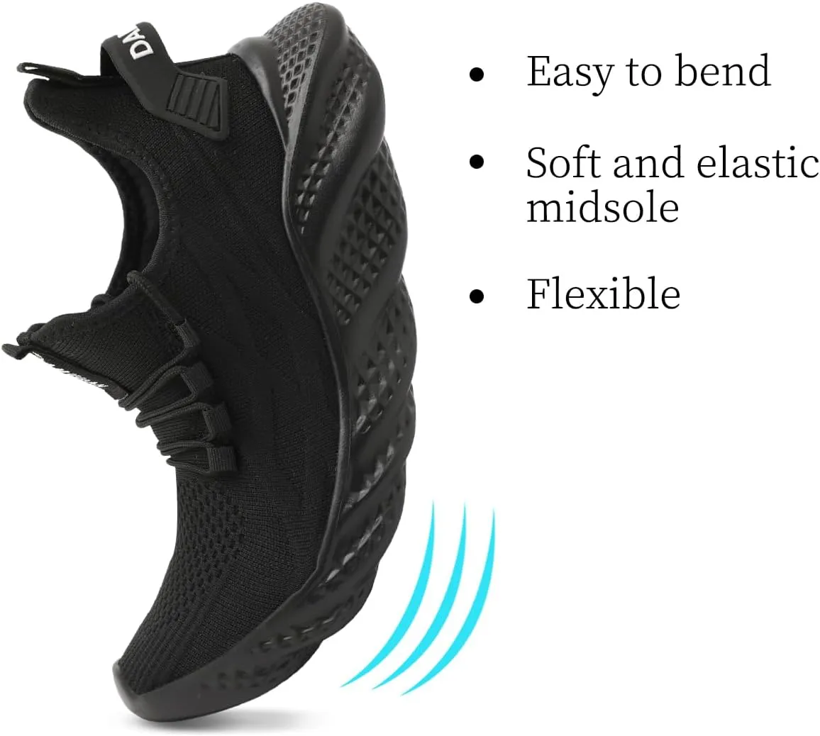 Men's Walking Running Shoes Sneakers Athletic Non Slip On Sports Tennis Fitness Shoes Casual Workout Lightweight Breathable Trainers Gym Fashion Mesh Soft Comfortable Shoe