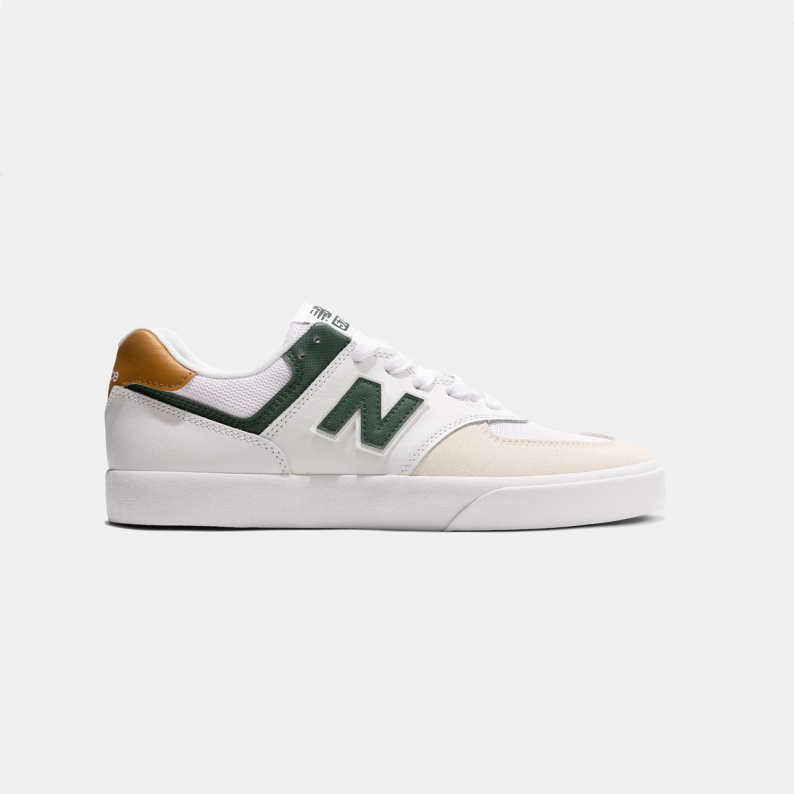 NEW BALANCE 574 VULC - WHITE/GREEN