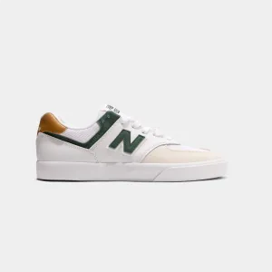 NEW BALANCE 574 VULC - WHITE/GREEN
