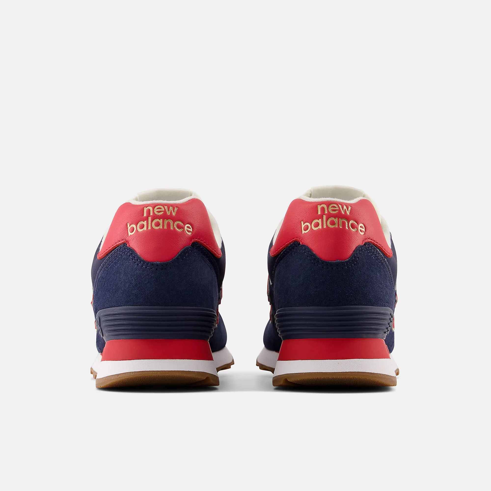 New Balance Mens 574 Fashion Trainers - Navy / Red