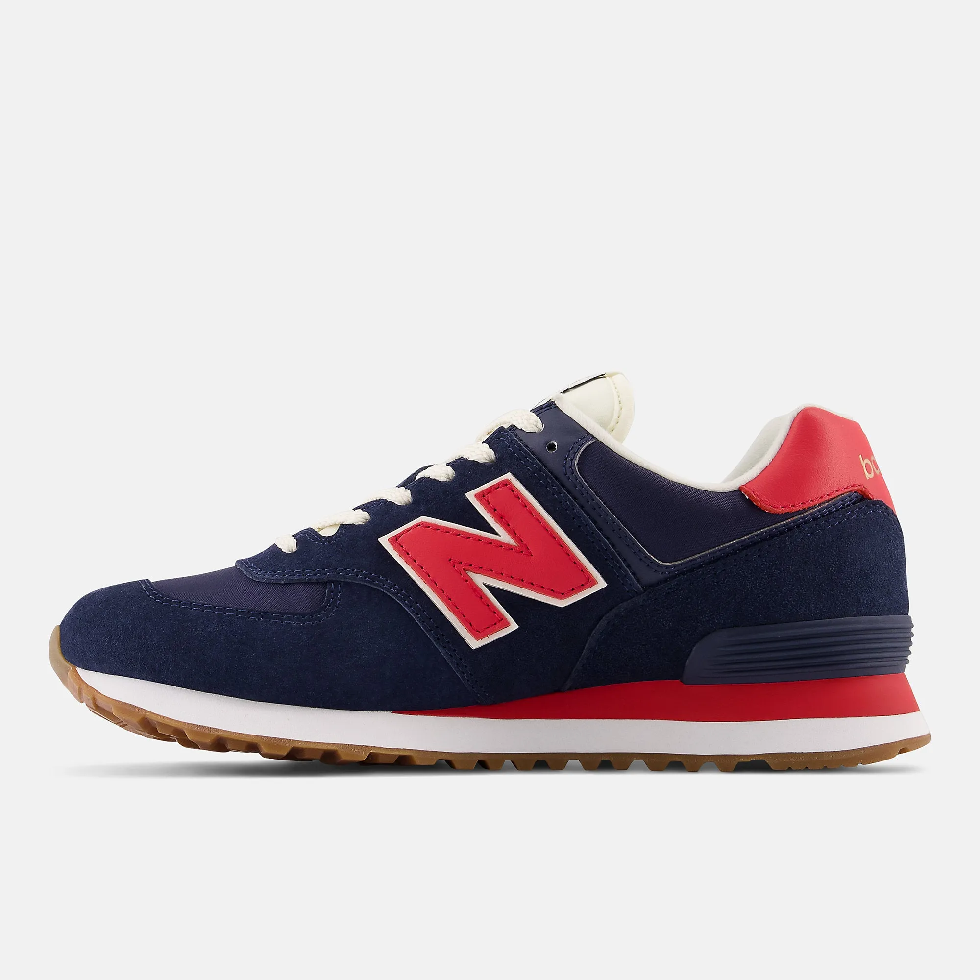 New Balance Mens 574 Fashion Trainers - Navy / Red