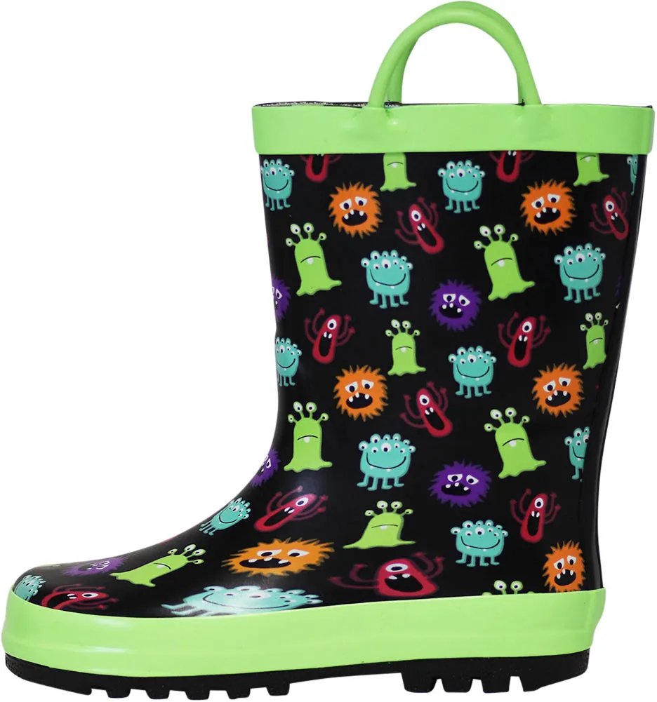 Norty Toddlers Big Kids Boy's Girl's Waterproof Rubber Rain Boots