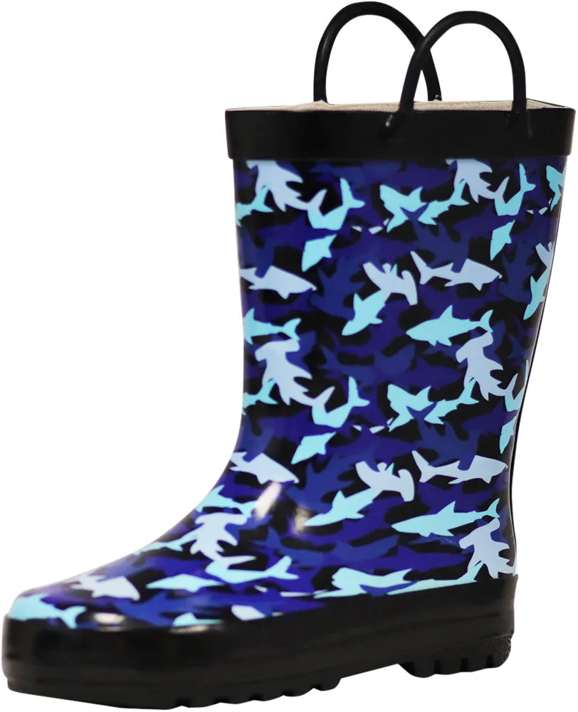 Norty Toddlers Big Kids Boy's Girl's Waterproof Rubber Rain Boots