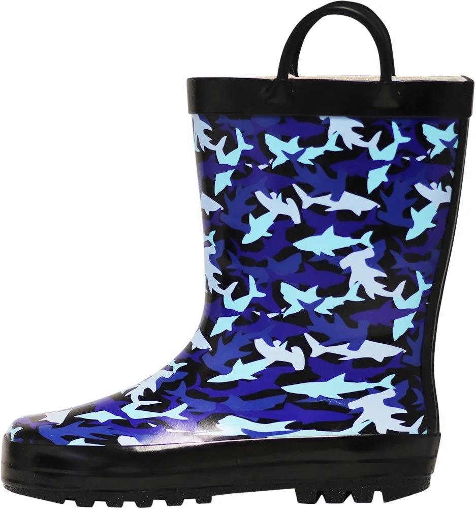 Norty Toddlers Big Kids Boy's Girl's Waterproof Rubber Rain Boots