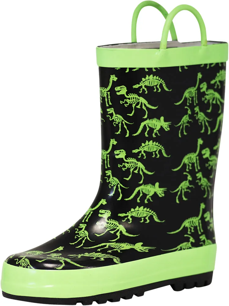 Norty Toddlers Big Kids Boy's Girl's Waterproof Rubber Rain Boots