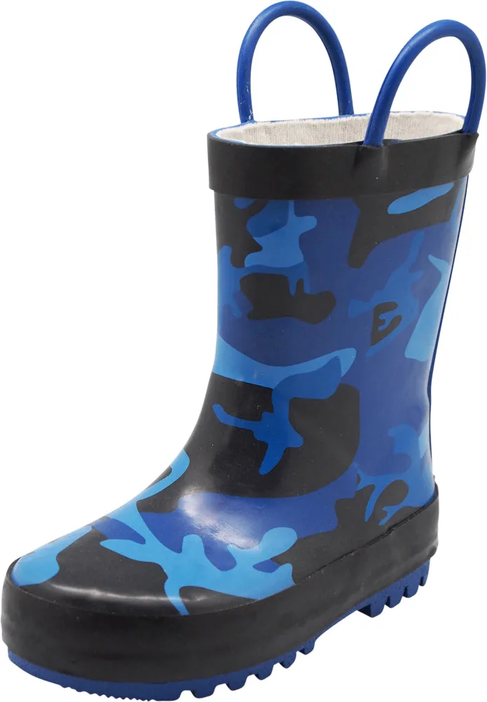 Norty Toddlers Kids Boys Girls Waterproof Rubber Printed Rain Boots -13 Patterns
