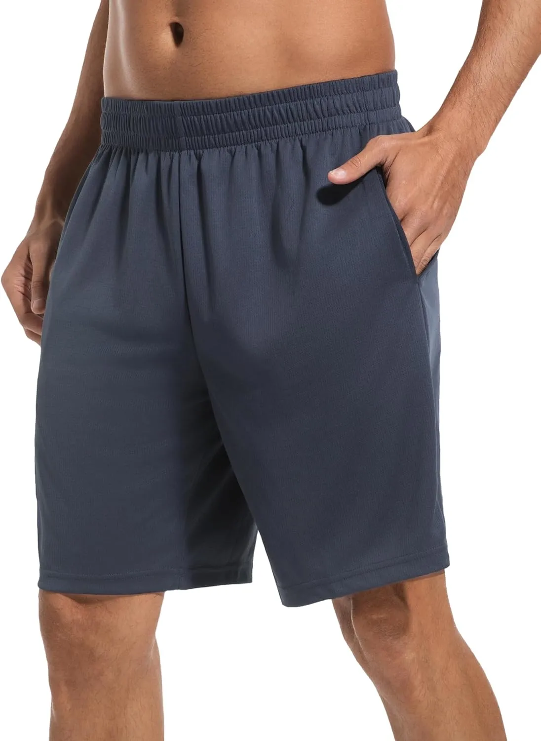 OYGSieg 6 Pack Mens Mesh Athletic Basketball Shorts Gym Shorts with Pockets, Quick Dry Workout Running Shorts Casual for Men