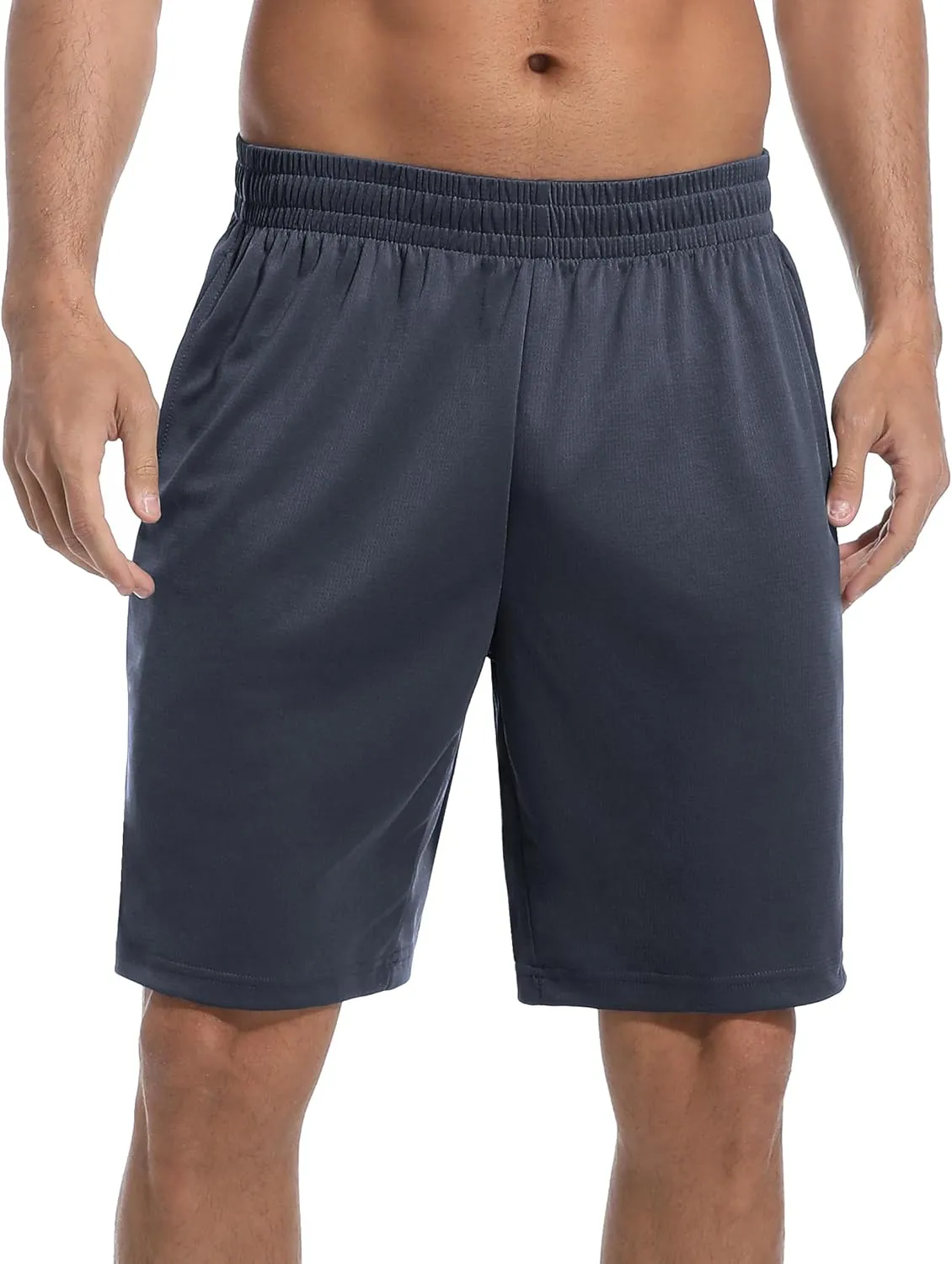 OYGSieg 6 Pack Mens Mesh Athletic Basketball Shorts Gym Shorts with Pockets, Quick Dry Workout Running Shorts Casual for Men