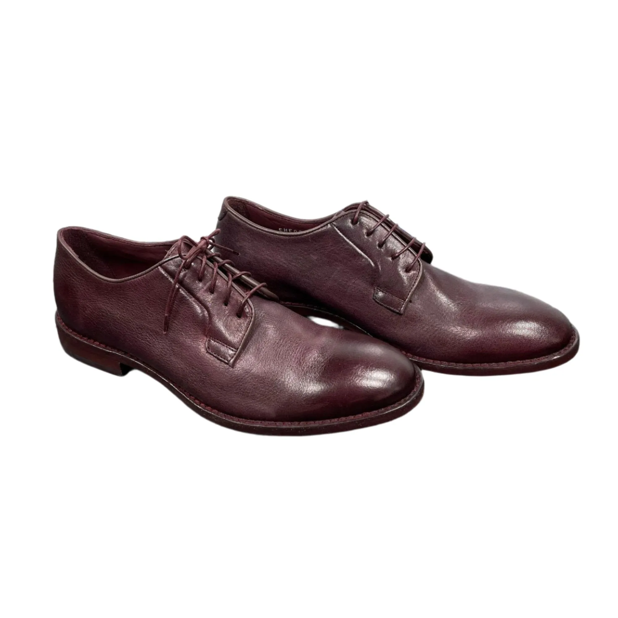 Paul Smith Mens CHE02 Chester Aubergine Leather Derby Shoes