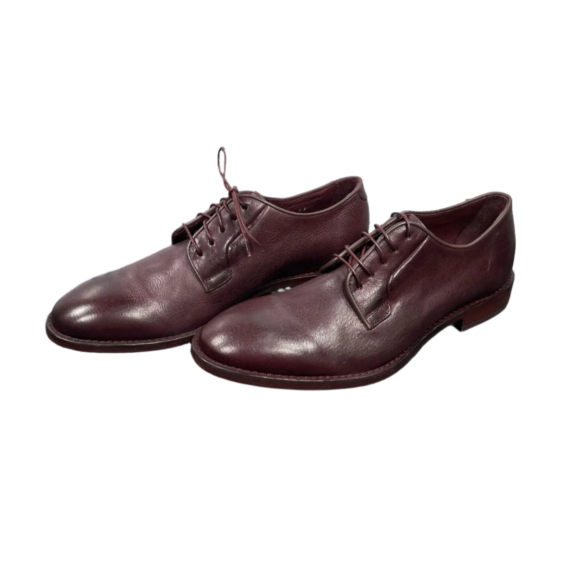 Paul Smith Mens CHE02 Chester Aubergine Leather Derby Shoes