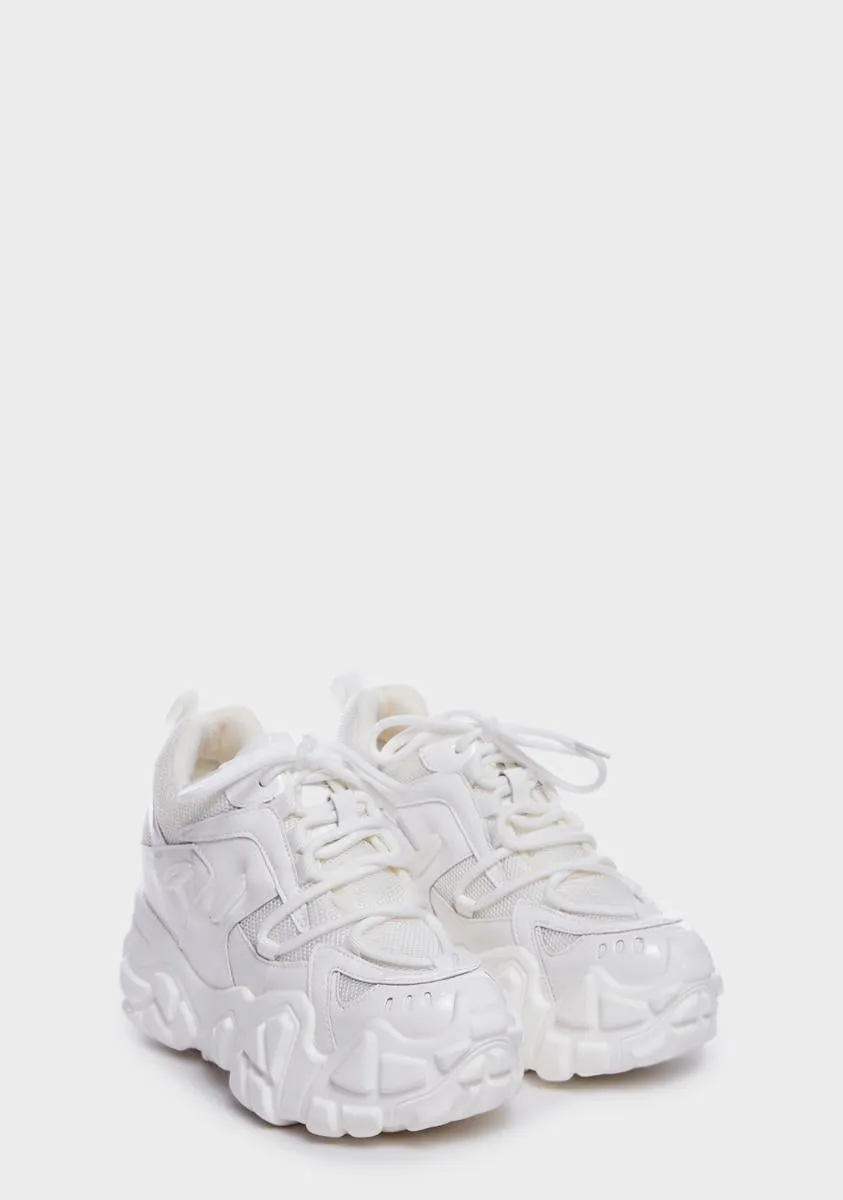 Persimmon-1 Wedge Sneakers - White