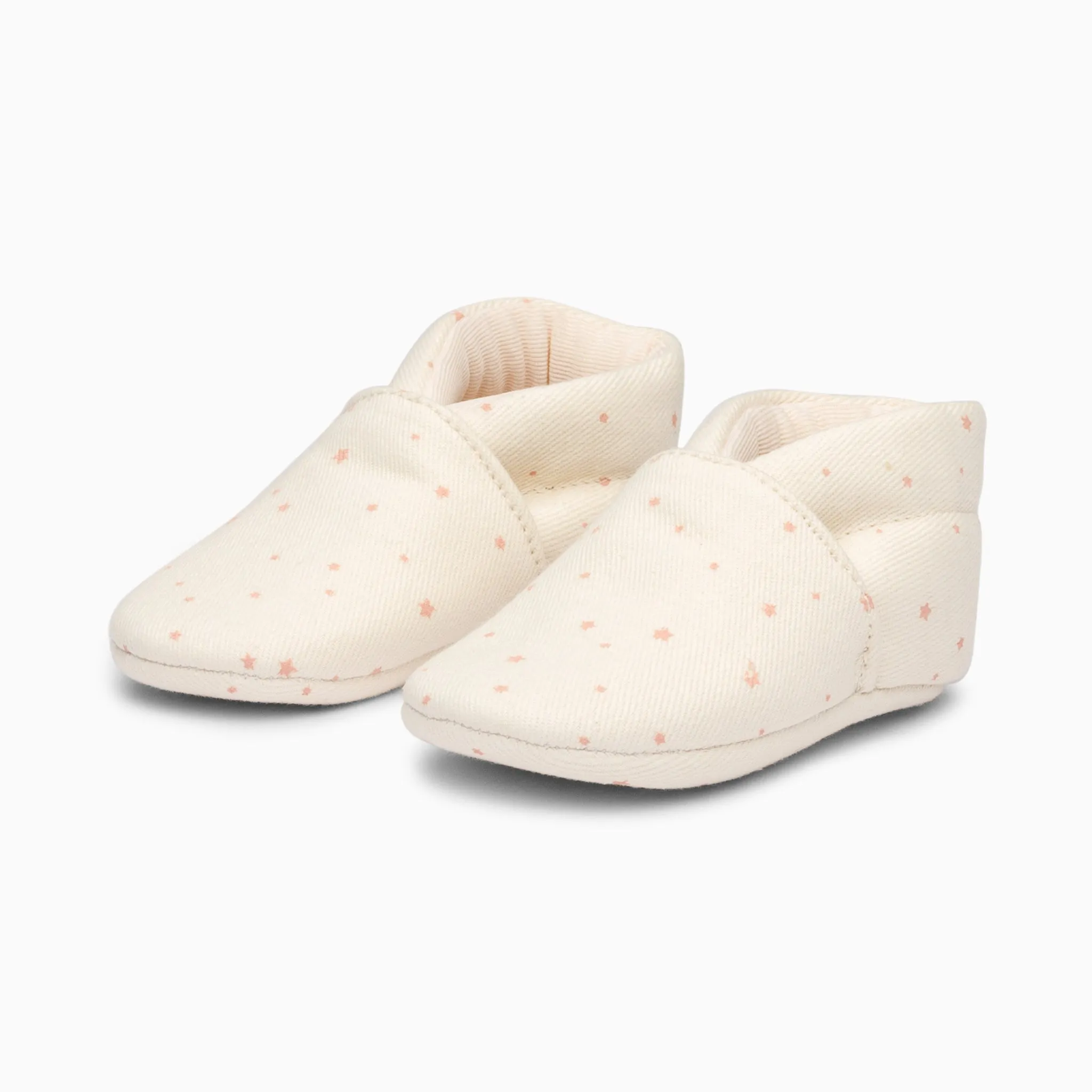 Stars Cotton Baby Shoe - White
