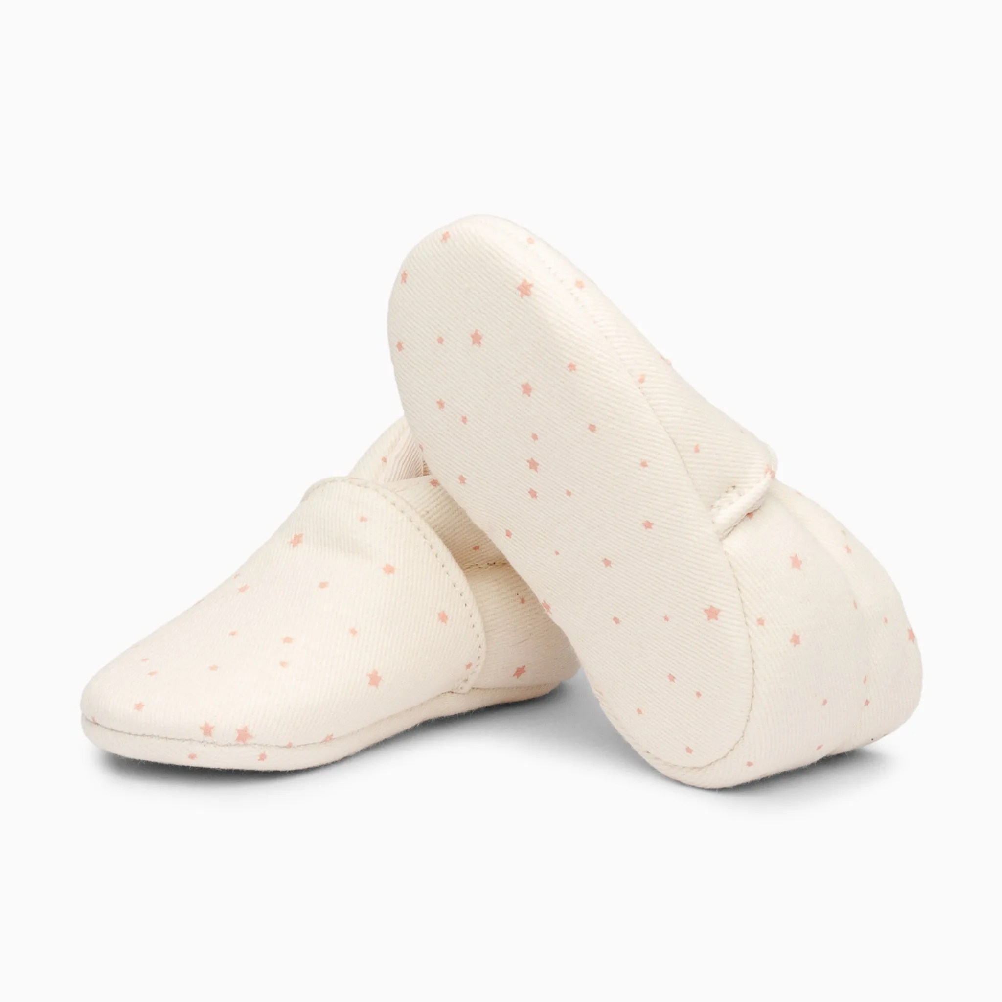 Stars Cotton Baby Shoe - White