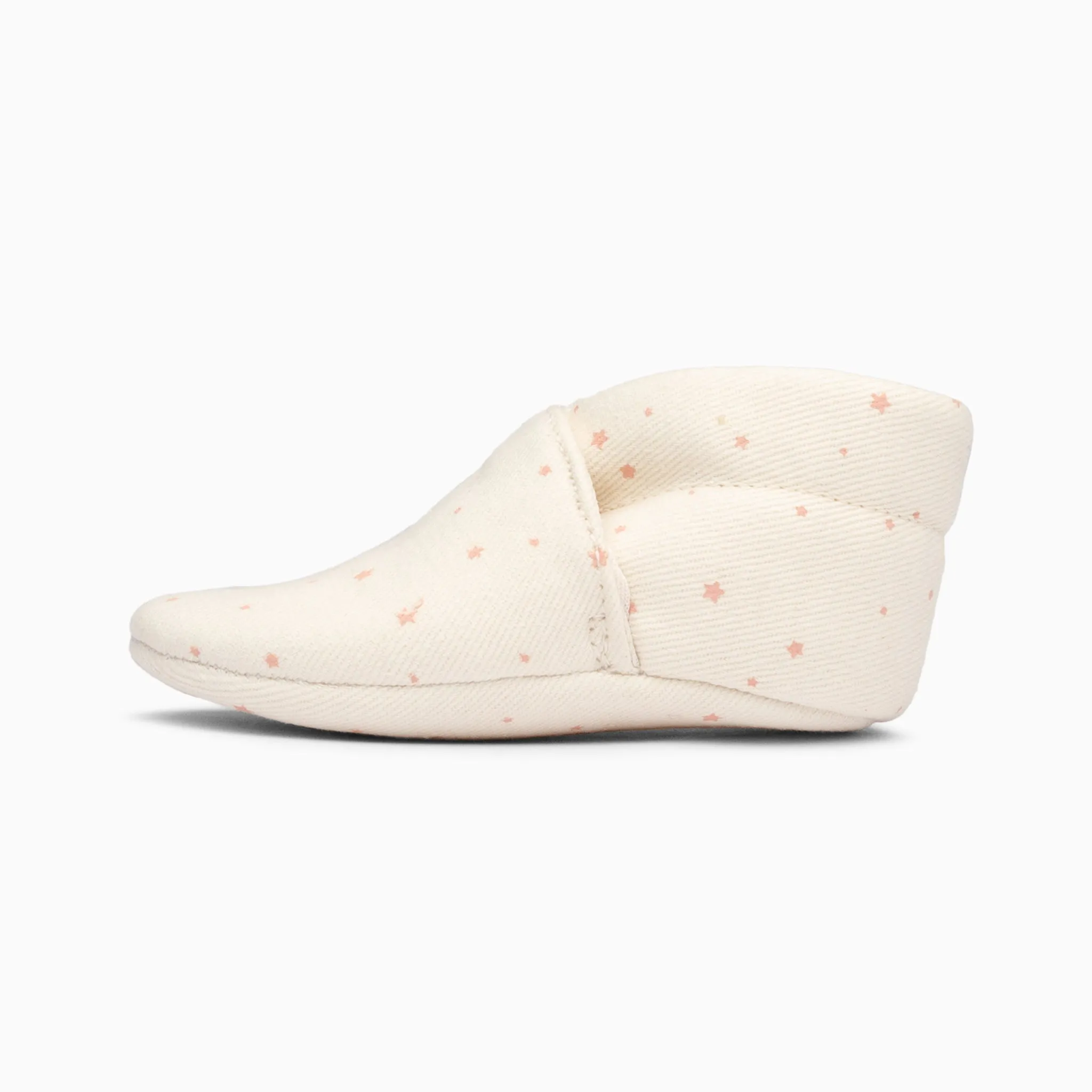 Stars Cotton Baby Shoe - White