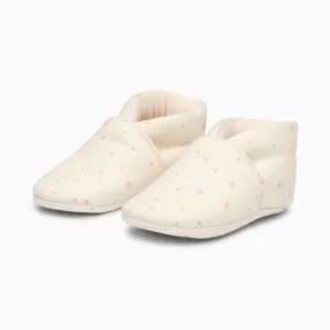 Stars Cotton Baby Shoe - White
