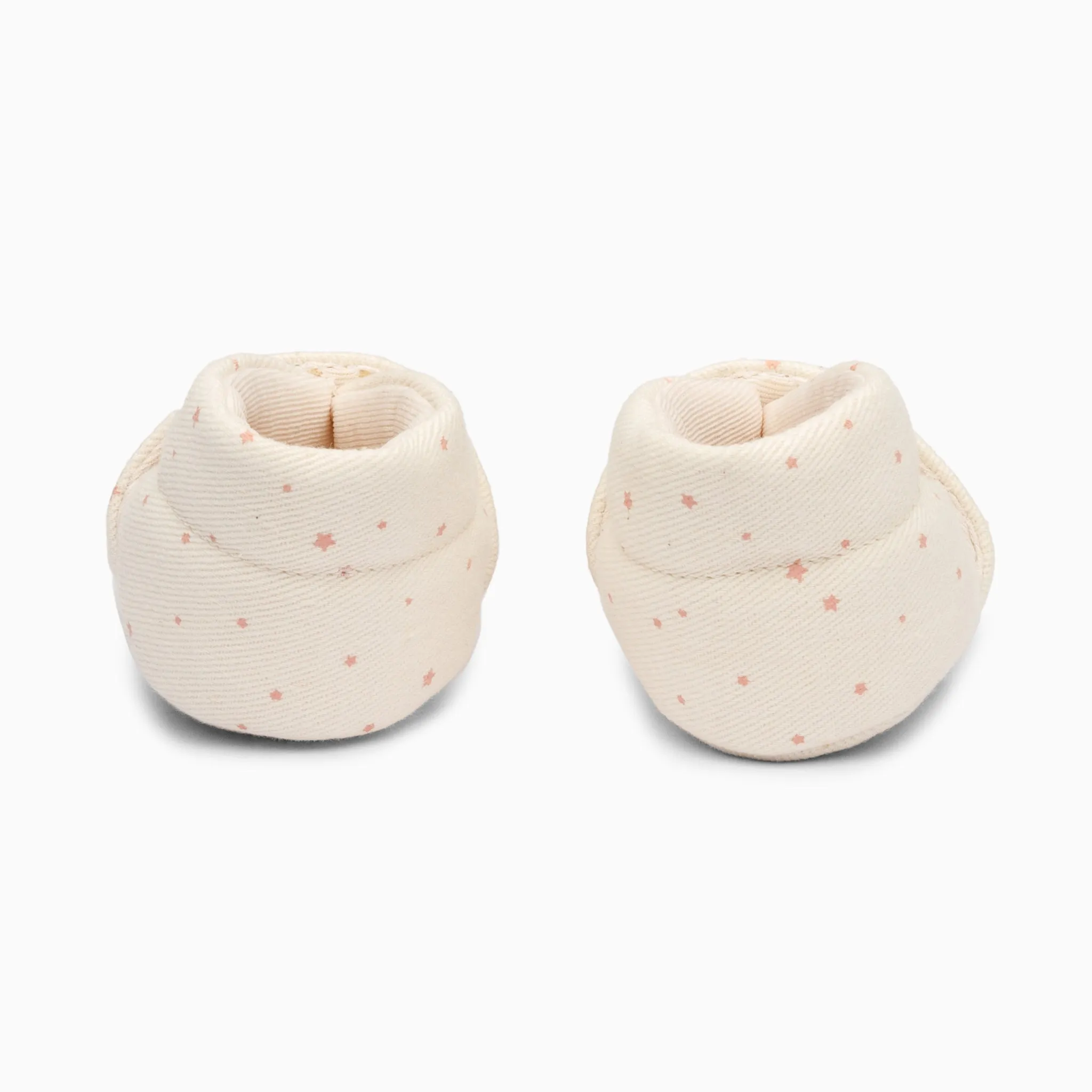 Stars Cotton Baby Shoe - White