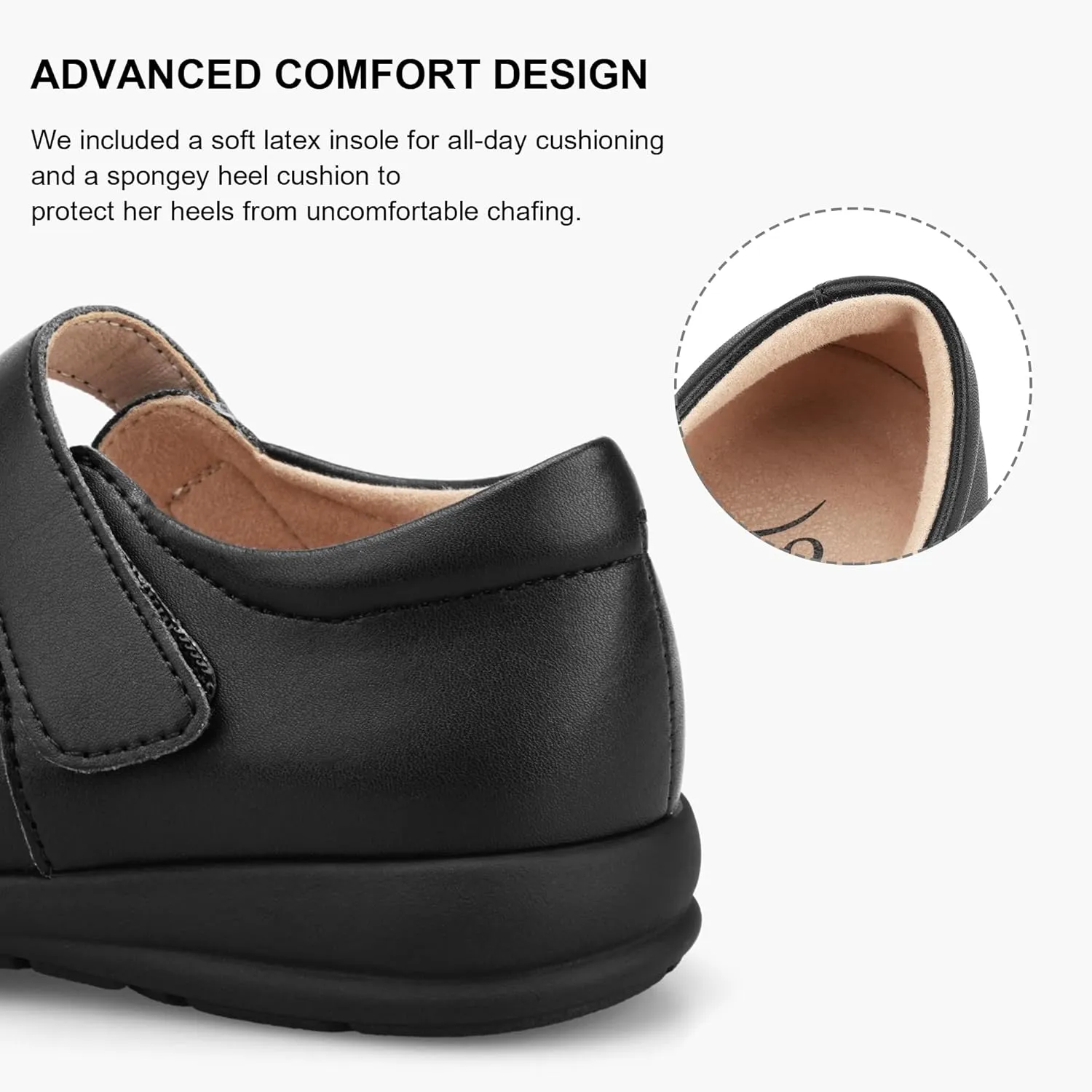 Stelle Girls School Shoes Mary Jane Flats Black Uniform Dress Shoes for Little/Big Kids