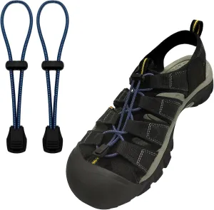 UamGlsob Elastic No Tie Shoe Laces Replacement for Keen Sandal, Round Stretchy Lock Shoelaces for Adults and Kids, One Size