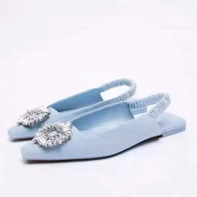 Woman Pointed Leather Flats Ballet Shoes