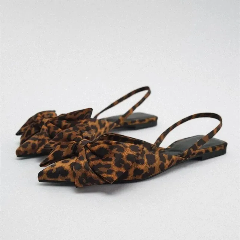 Woman Pointed Leather Flats Ballet Shoes