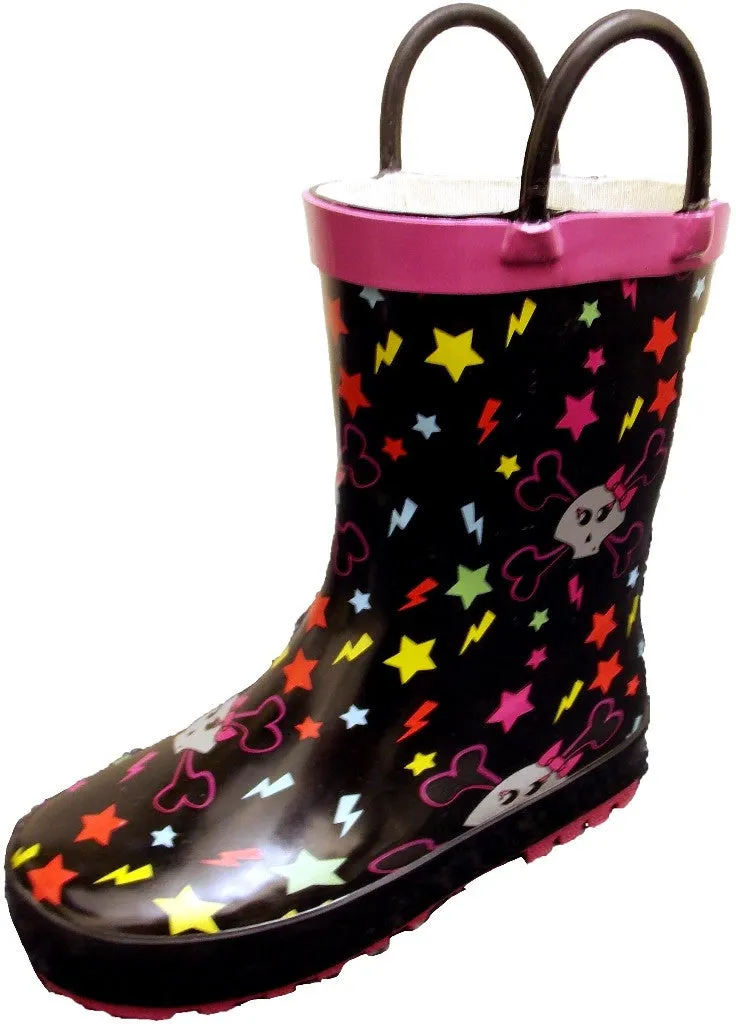 youth size 11-3 skulls with bows rainboots Case of 12
